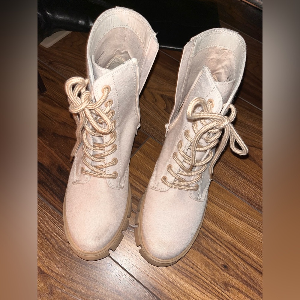 Lace up combat boots